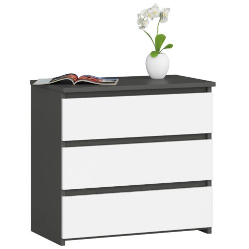 Komoda CL3 60 cm grafitově šedá/bílá Komoda CL3 60 cm grafitově šedá/bílá