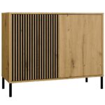 Komoda Kamaro 2D Slim 103 cm II dub Artisan/čierna