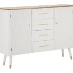 Komoda Matera 117 cm biela/hnedá