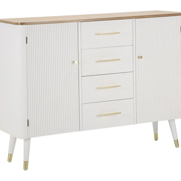 Komoda Matera 117 cm biela/hnedá