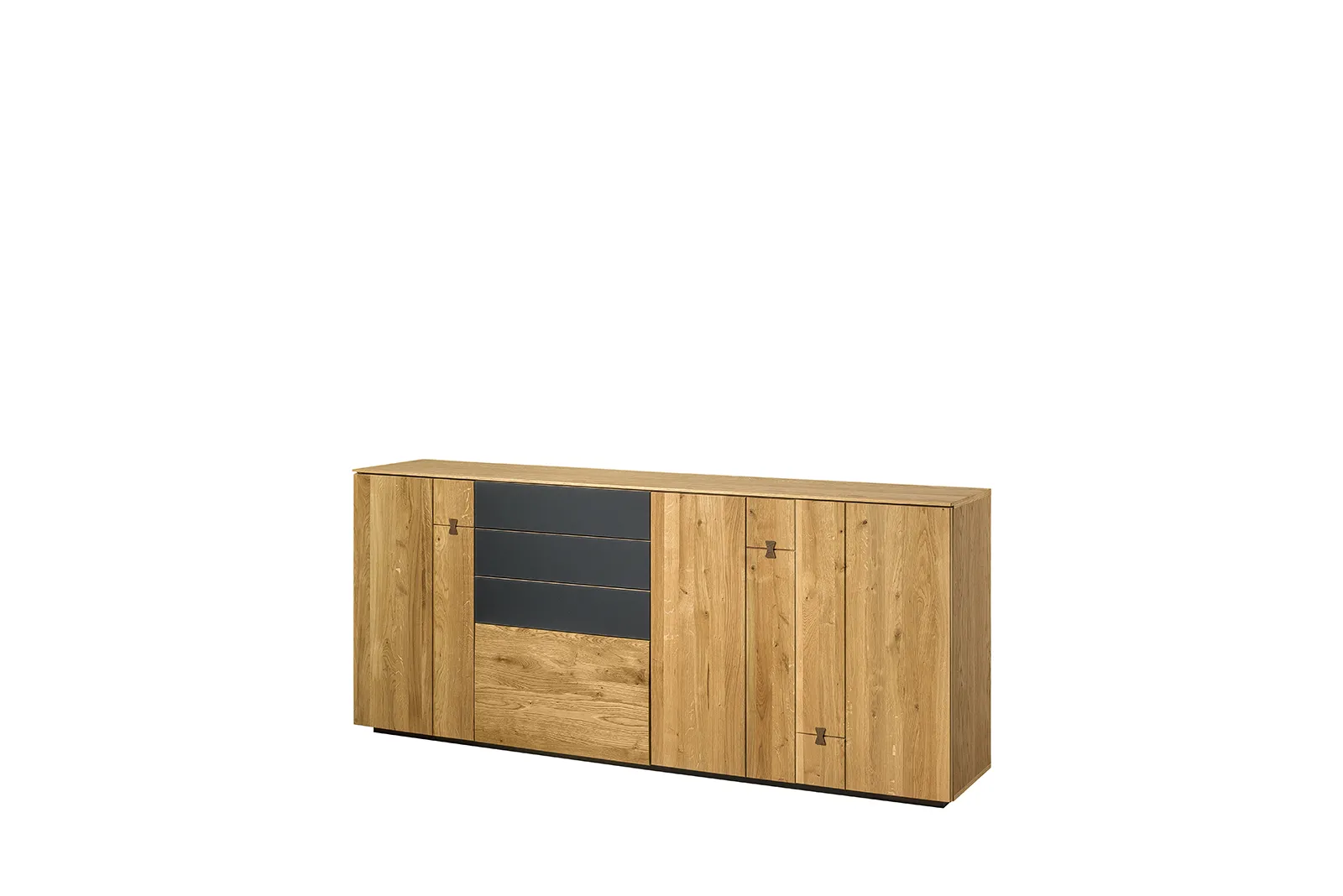 Komoda Minura 47 195 cm dub přírodní/grafit Komoda Minura 47 195 cm dub přírodní/grafit
