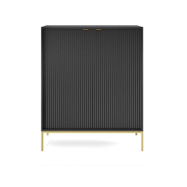 Komoda Nova 104 cm čierna/zlatá