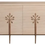Komoda Stilig ST307 180 cm dub biely/zlatá