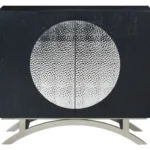 Komoda Stilig ST832 100 cm čierna/strieborná