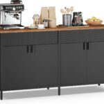 Komoda Vasagle Teduo 141 cm černá/hnědá