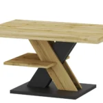 Konferenční stolek Cross 90 cm dub Wotan/černý