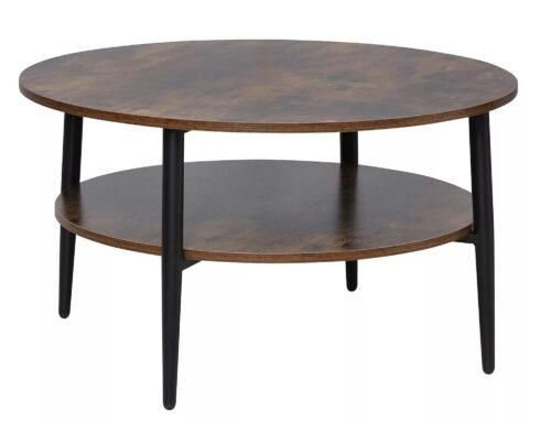 Konferenčný stolík Ella 80 cm vintage/čierny Konferenčný stolík Ella 80 cm vintage/čierny