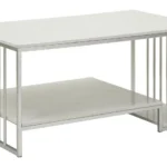 Konferenčný stolík Kayseri 90 cm mramor/strieborný