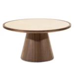 Konferenčný stolík Kyoto 80 cm travertín/orech