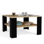 Konferenčný stolík Lawa Square 68 cm dub artisan/čierny