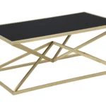 Konferenčný stolík Piramid 110 cm zlatý/čierny