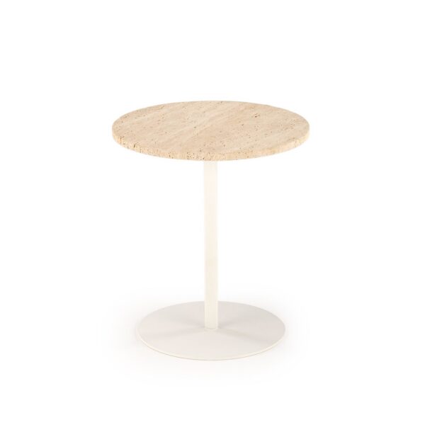 Konferenčný stolík Traverso 45 cm travertín/biely