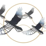Kovová nástenná dekorácia Bird 91x49 cm čierna/zlatá
