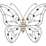 Kovová nástenná dekorácia Butterfly 33