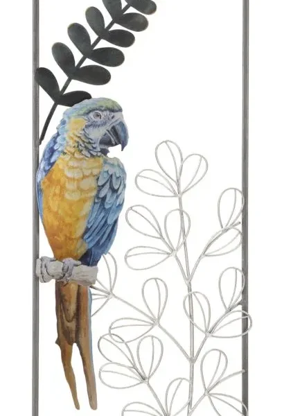 Kovová nástenná dekorácia Parrot 28