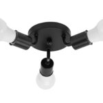 Kovové stropné svietidlo APP701-3C čierne