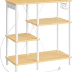 Kuchynský regál Vasagle Vitas 80 cm so zásuvkami hnedý/biely