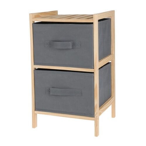 Kúpeľňový regál Lotus 46 cm bambus/sivý Kúpeľňový regál Lotus 46 cm bambus/sivý