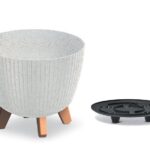 Květináč LAMIAL ECO WOOD bílý