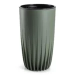 Kvetináč STRIPPED ECO II 30 cm sivo-zelený