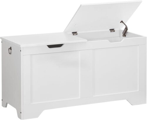 Lavica s úložným priestorom Vasagle Byvak 100 cm biela Lavica s úložným priestorom Vasagle Byvak 100 cm biela