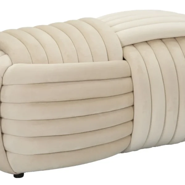 Lavice Softy 90 cm samet krémová