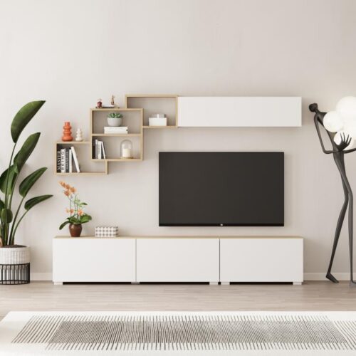 Moderná TV stena Houseland Free du zafírová/biela Moderná TV stena Houseland Free du zafírová/biela