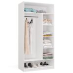 Modulární otevřená šatní skříň Openo 1W6P 100 cm bílá