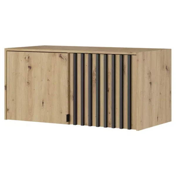 Nástavec na skriňu Nelly 105 cm dub artisan/čierny