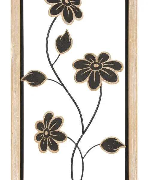 Nástenná dekorácia Girish B 60 cm čierna/hnedá