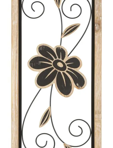 Nástenná dekorácia Koman A 26x60 cm hnedá/čierna