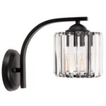 Nástenná lampa Bodil APP-512 1W čierna / kryštál