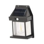 Nástěnná solární LED lampa s pohybovým senzorem Sullivan studená bílá/černá
