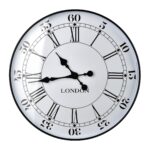 Nástenné hodiny RAMSEY 50 cm biele/čierne
