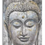 Obraz Face Buddha Light A 80x120 cm sivý