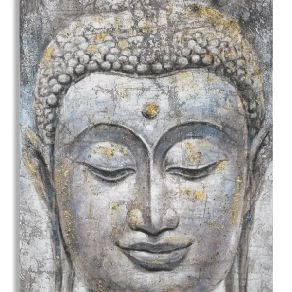 Obraz Face Buddha Light A 80x120 cm sivý