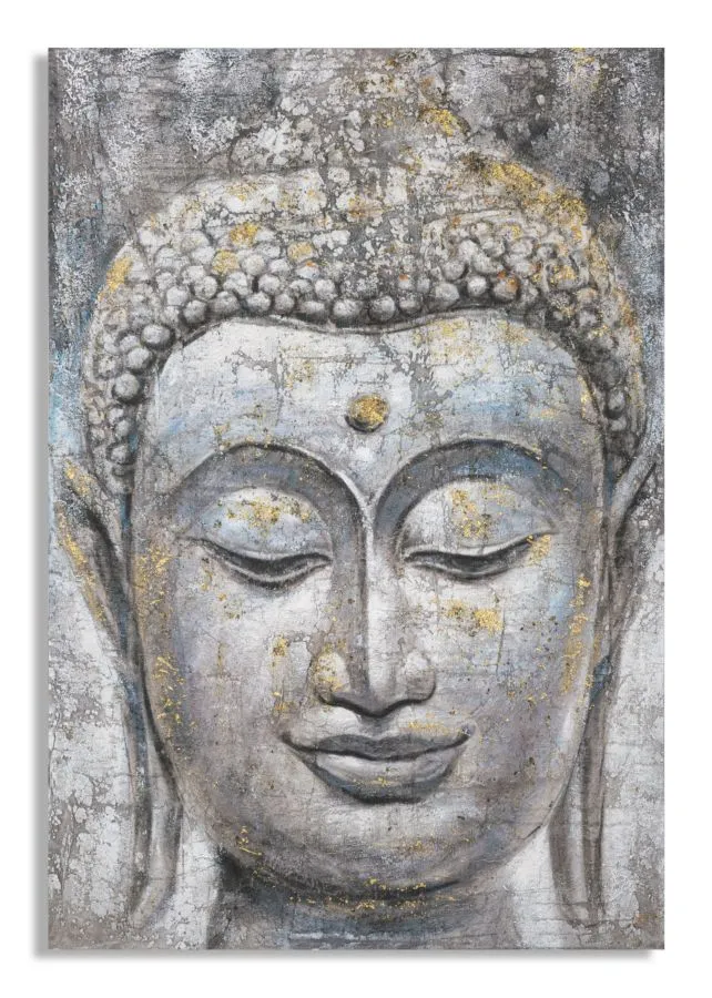 Obraz Face Buddha Light A 80x120 cm sivý Obraz Face Buddha Light A 80x120 cm sivý