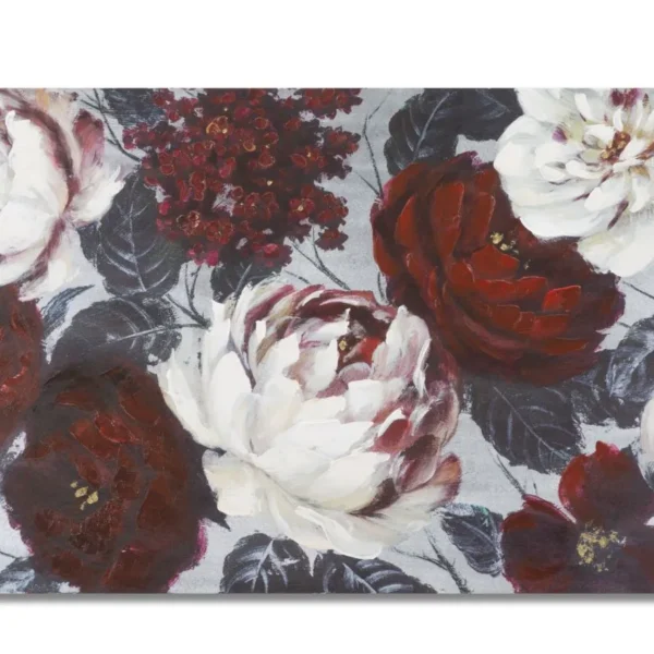 Obraz Flower Darkback 120x60 cm červeno-biely
