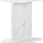 Odkladací stolík Avola 30 cm biely mramor