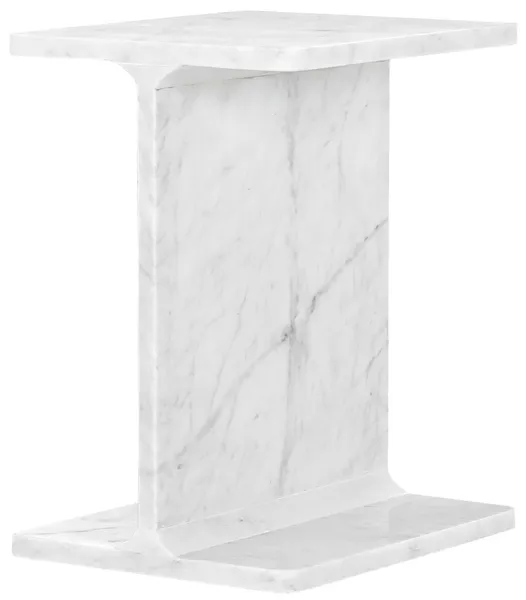 Odkladací stolík Avola 30 cm biely mramor Odkladací stolík Avola 30 cm biely mramor