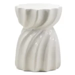 Odkladací stolík Bloom 35 cm sivo-béžový lesklý