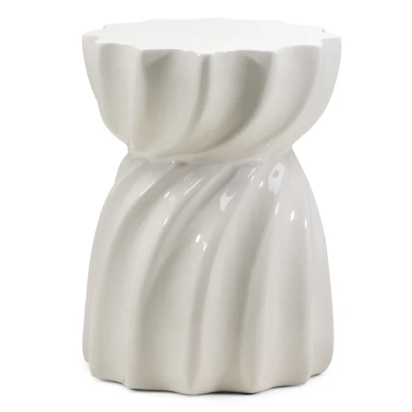 Odkladací stolík Bloom 35 cm sivo-béžový lesklý