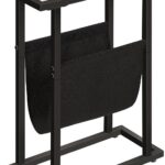 Odkladací stolík Fido 40 cm čierny/číry