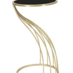 Odkladací stolík Flush 35 cm čierno-zlatý