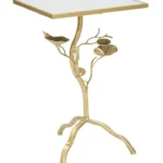 Odkladací stolík Tisty 40 cm zlatý