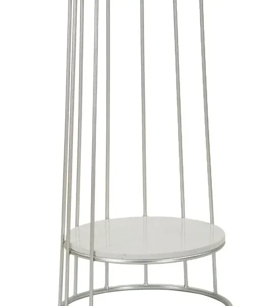 Odkladací stolík Towery 40 cm strieborný