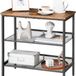 Odkladací stolík Vasagle Fioras 60 cm čierny/hnedý