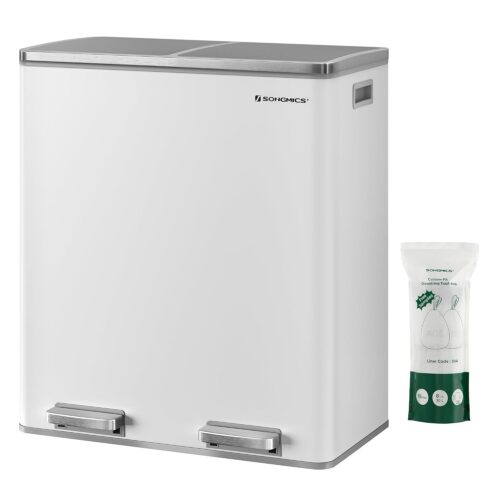 Odpadkový kôš s vekom JORDAN 2x30 l biely Odpadkový kôš s vekom JORDAN 2x30 l biely
