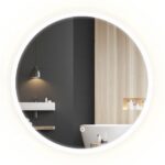 Okrúhle dotykové zrkadlo s LED osvetlením Simple 70 cm