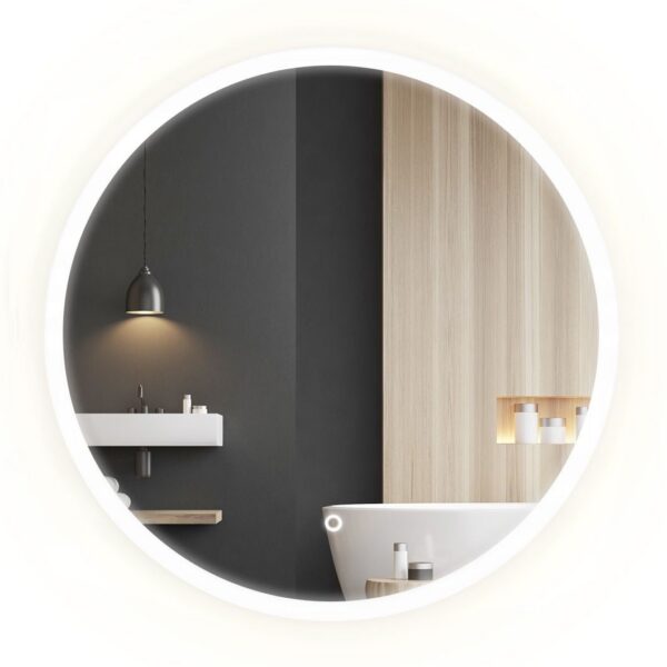 Okrúhle dotykové zrkadlo s LED osvetlením Simple 90 cm